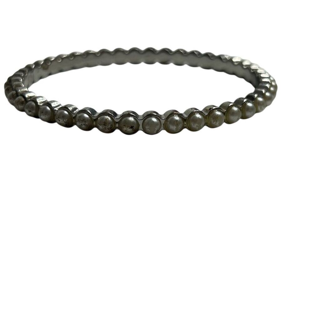 Silver Beaded Stackable Bracelet Elegant Fashion … - image 3
